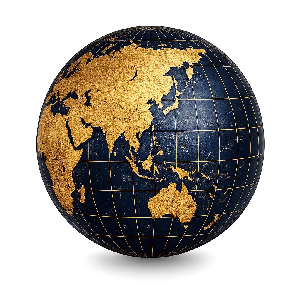 Globo terráqueo Asia